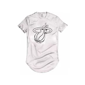 Camiseta Longline Basquete Miami Heatt King James D Wade