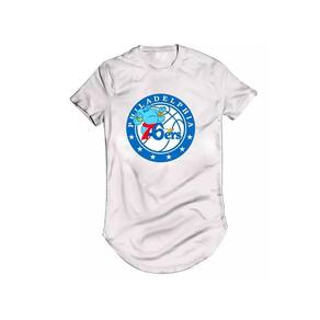 Camiseta Longline Philadelfia Barkley Embiid Simmon Basquete