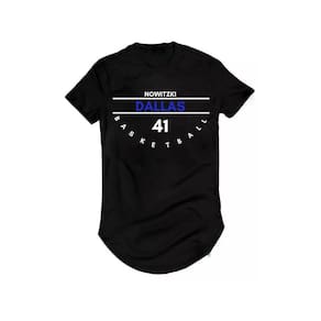 Camiseta Longline Basquete Dirk Nowitzki Dallas Maverickss