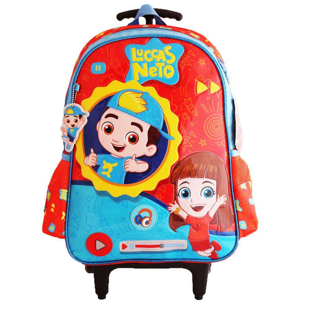 Mochila Infantil Escolar Luccas Neto Rodinha Aventureiros