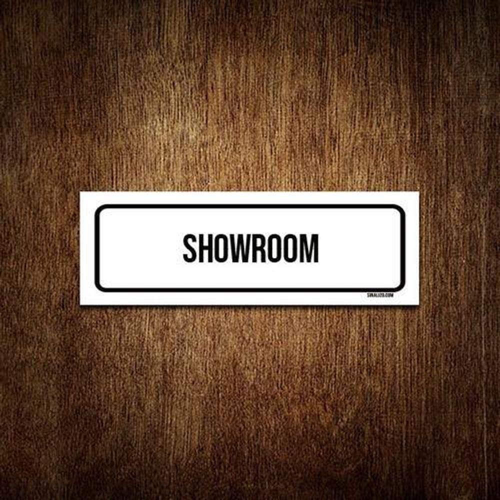 Placa De Sinalização Setor - Showroom 23X9