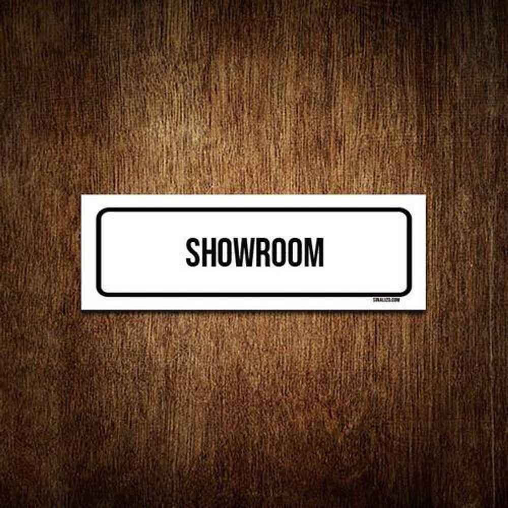 Placa De Sinalização Setor - Showroom 23X9