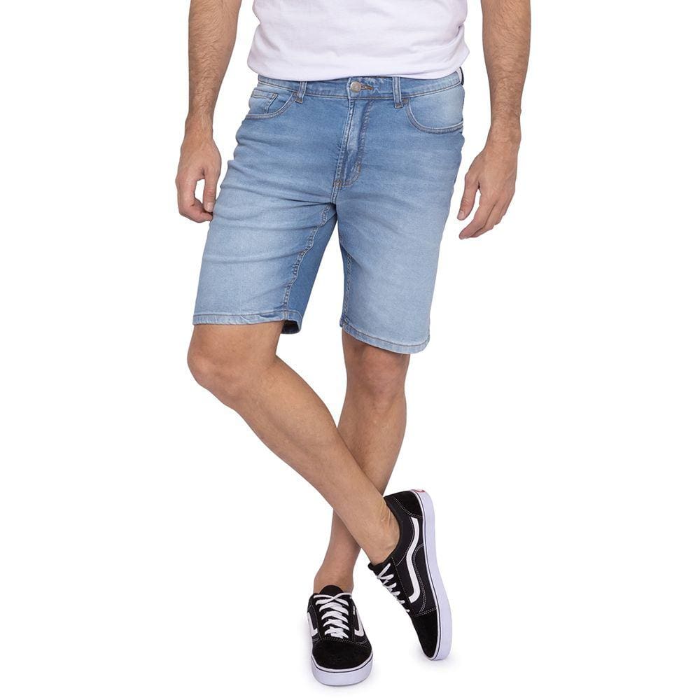 Bermuda Jeans Masculina Bravus Índigo Claro