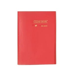 Pasta Catálogo Clear Book A4 20 Folhas Plástico Yes Vermelho