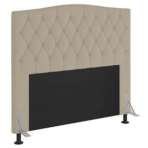 Cabeceira Estofada Box Casal Queen Size 160cm Com Frame Bege