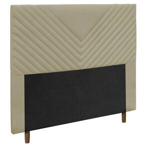 Cabeceira Cama Box Solteiro Viena 90cm Veludo Bege