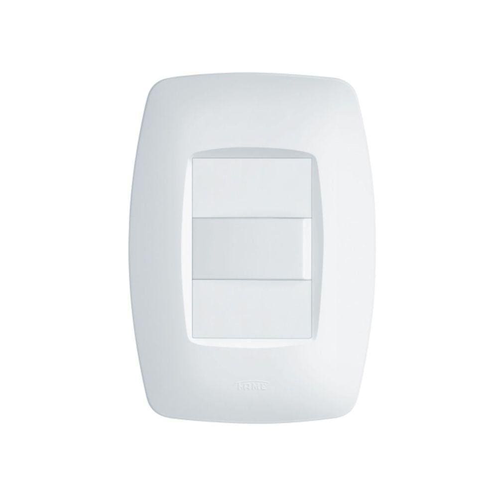 Interruptor Simples Fame Elegance com Placa 4x2 Branco