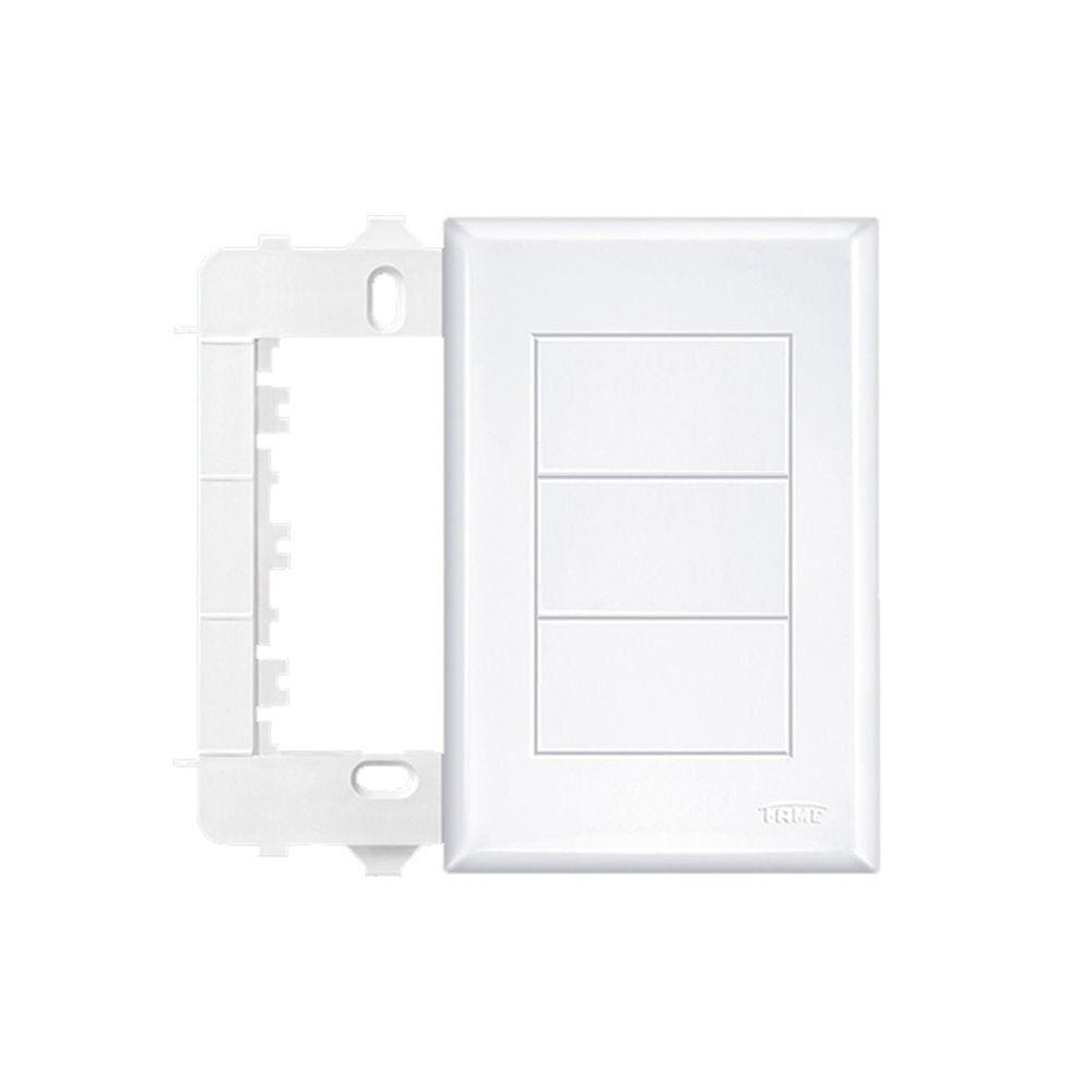 Placa Cega com Suporte Fame Evidence 4x4 Branco