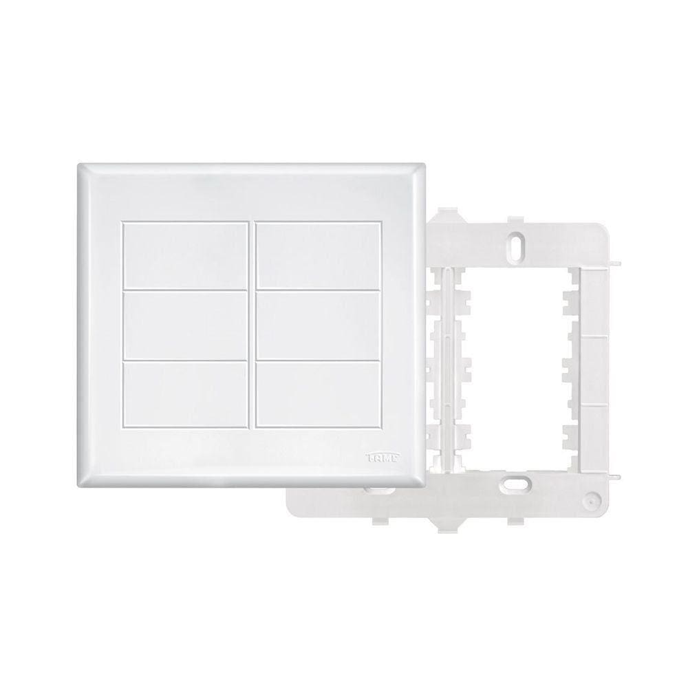 Placa Cega com Suporte Fame Evidence 4x2 Branco