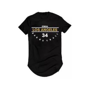 Camiseta Longline Shaquille Oneal Los Angeles Basquete