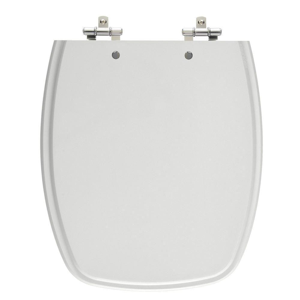 Assento Laqueado Stylus Cinza Prata Tampa Para Vaso Celite