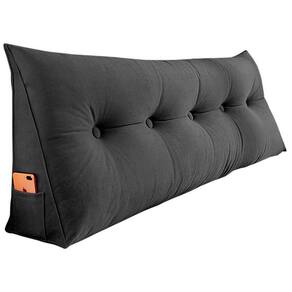 Almofada Para Cabeceira Spot 160cm Com Porta Celular Cinza
