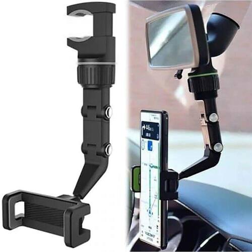 Suporte Para Celular Universal Espelho Retrovisor Carro 360