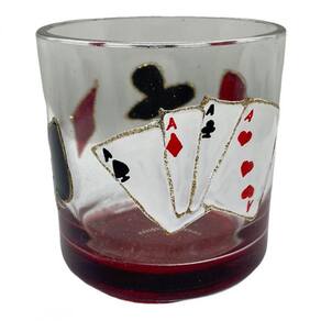 Copo de Whisky de Vidro Zé Pelintra Cartas e Naipes
