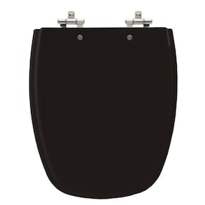 Assento Laqueado Monte Carlo Ébano Preto Tampa Vaso Deca