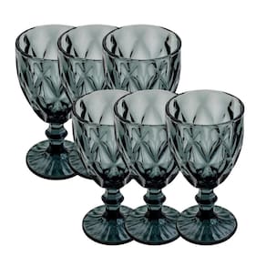 Jogo 6 Taças Diamond 310Ml Vidro 6 Cores Disponíveis Taça