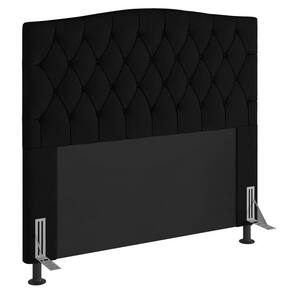 Cabeceira Estofada Box Casal Greta 140cm Com Frame Preto
