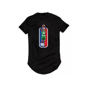 Camiseta Longline Ray Allen Boston Bill RussellBasquete