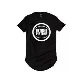 Camiseta Longline Detroit Pistonss Ben Wallace Rose Basquete