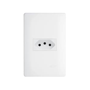 Tomada Fame Habitat 2P+T 20A com Placa 4x2 Branco