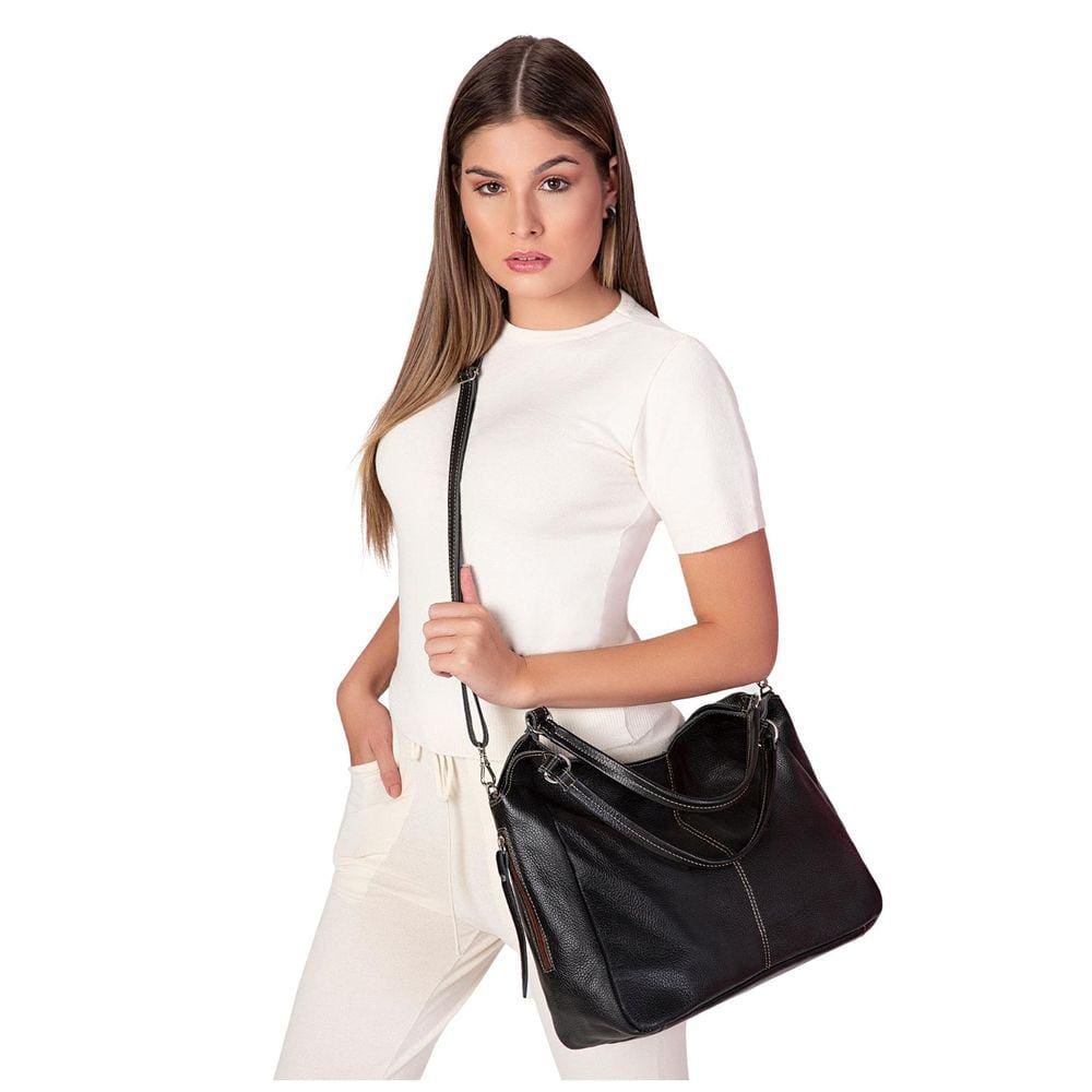 Bolsa Feminina De Couro Transversal 2293