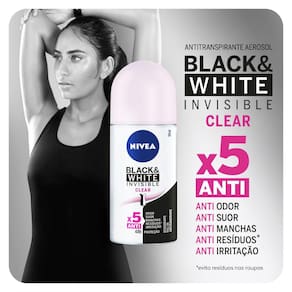 Desodorante Roll On Nívea Invisible Black & White Clear 50ml
