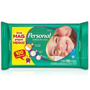 Toalha Umedecido Personal Soft E Protect Com 100 Unidades