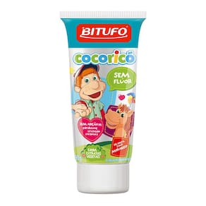 Gel Dental Bitufo Cocoricó Morango Sem Flúor 90g