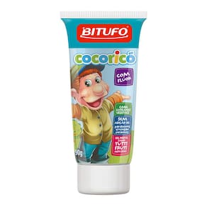 Gel Dental Bitufo Cocoricó Tutti Fruti Com Flúor 90g