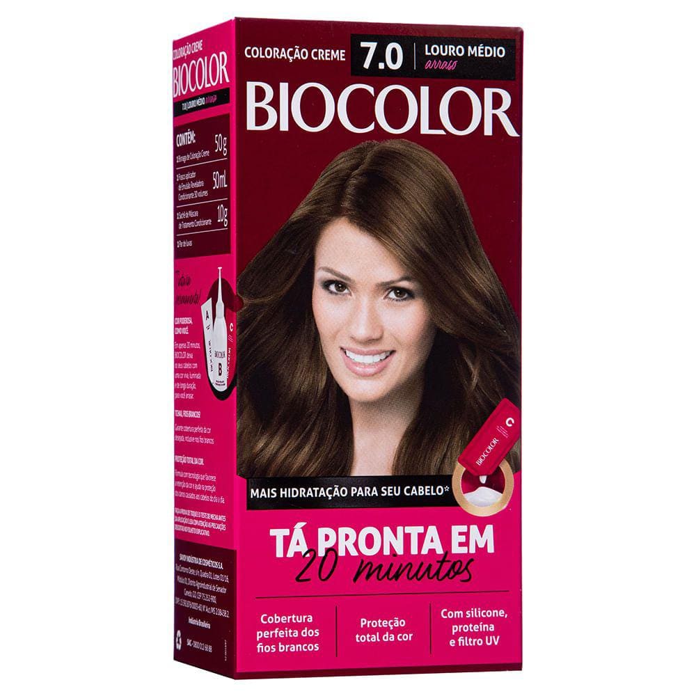 Mini Kit Tintura Creme Biocolor Louro Médio 7.0