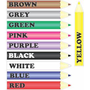 Adesivo Decorativo Escada De Escolas Lápis De Cor Inglês