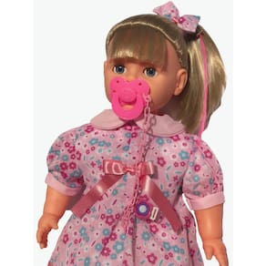 Boneca reborn grande fala frases olho móvel boneca com acessórios