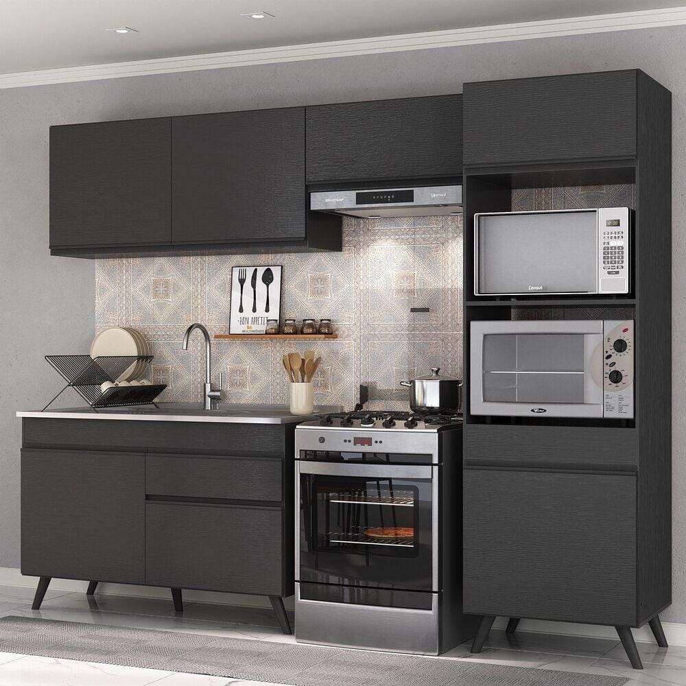 Cozinha Completa Colormaq Titanium 4 Peças em Aço 195x245x43,5cm