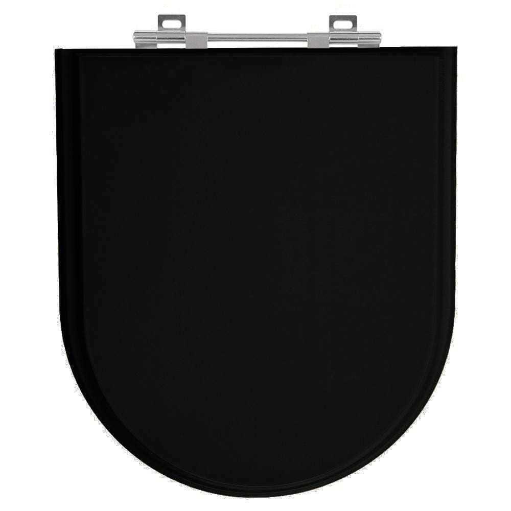 Assento Laqueado Duomo Plus Preto Tampa Para Vaso Deca Mdf