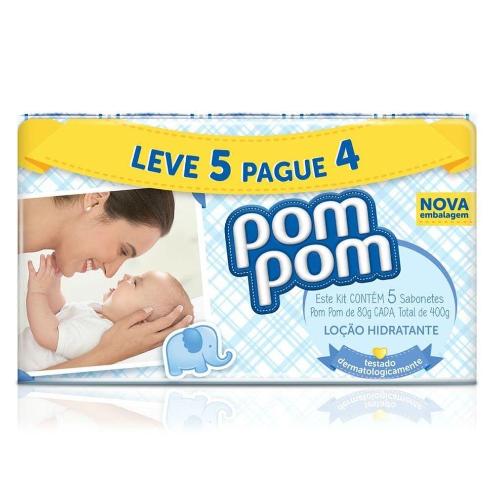 Sabonete Pom Pom Hidratante Leve 5 Pague 4