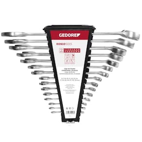 Jogo de chaves combinadas 6 a 32 mm aço cromo vanádio com 15 peças - Gedore Red