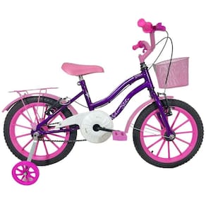 Bicicleta Cissa Infantil 16 Passeio Retrô Feminina Violeta