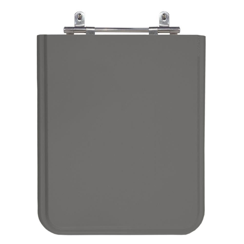 Assento Sanitário Square Cinza Escuro Tampa Para Vaso Incepa