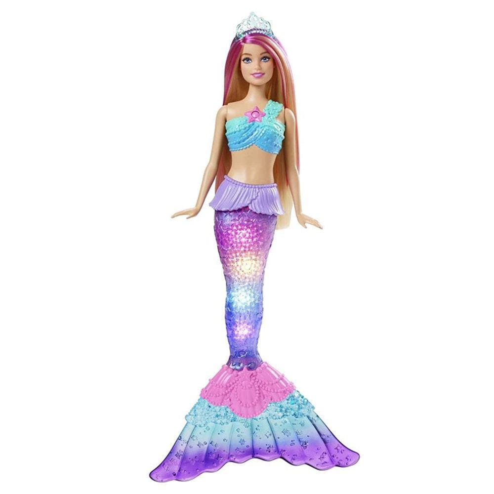 Original barbie dreamtopia crayola sereia barbie boneca brinquedos