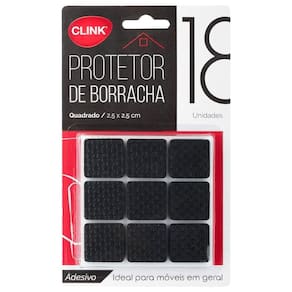 Kit 18 Protetor Adesivo Móveis Pé Sofá Cadeira E Mesa Preto