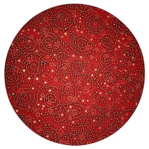 Capa de Sousplat Tricoline Espiral Estrelas p/Base Mdf 35cm