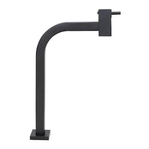 Torneira Link Quadrada 90°Angular Alta Mesa Inox Black 1199