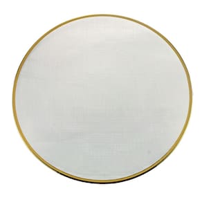 Sousplat de Cristal com Borda Dourada Linen 33x2cm Wolff