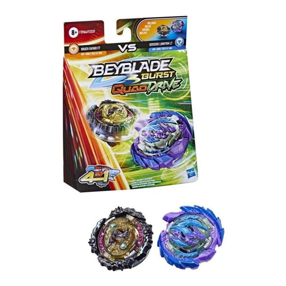Jogo - Piao Bey Blade Quad Drive - Preto e Roxo HASBRO