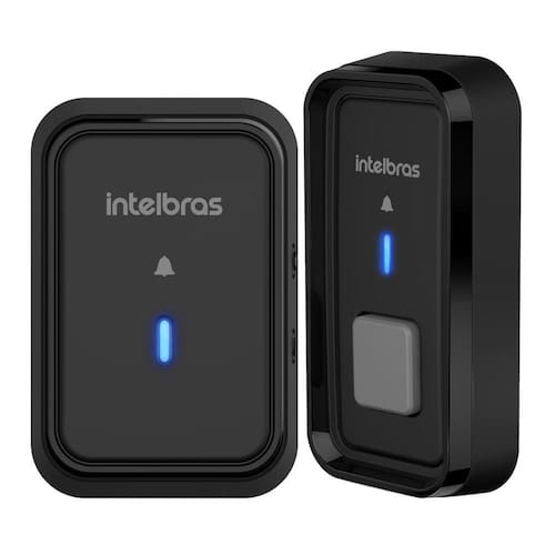 imagem-Campainha Residencial Wireless Eletrônica Sem Fio Intelbras CIB 101 Preto