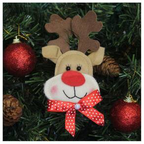 Enfeite Pendente Para Árvore De Natal Rena 13cm 18 Unidades