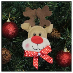 Enfeite Pendente Para Árvore De Natal Rena 13cm 24 Unidades