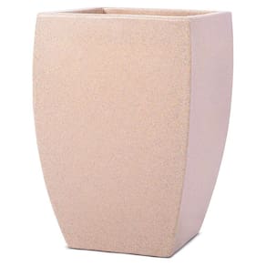Vaso Quadrado Aplo Bege 54cm Polietileno Afort