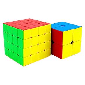 Kit Cubo Mágico Profissional MoYu 3x3 e 4x4 Carbon - Cubo Mágico