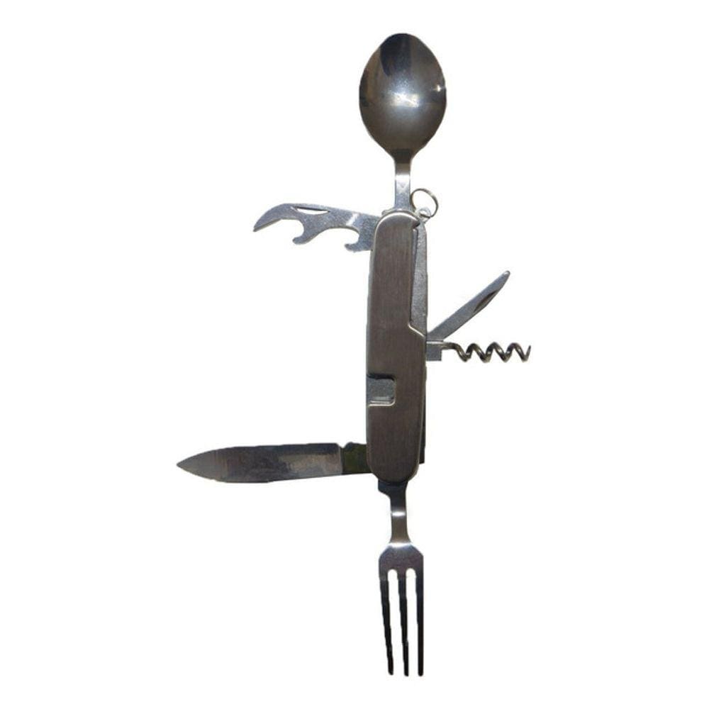 Kit Sobrevivência Camping C/ Talheres Exército